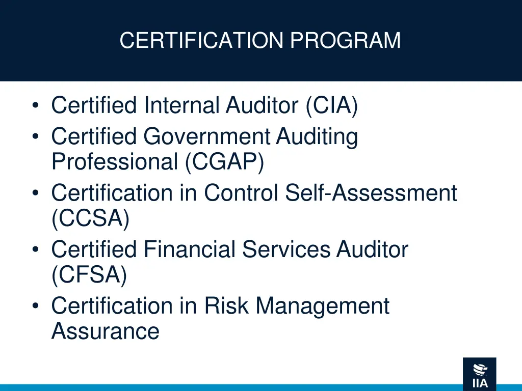 certification program