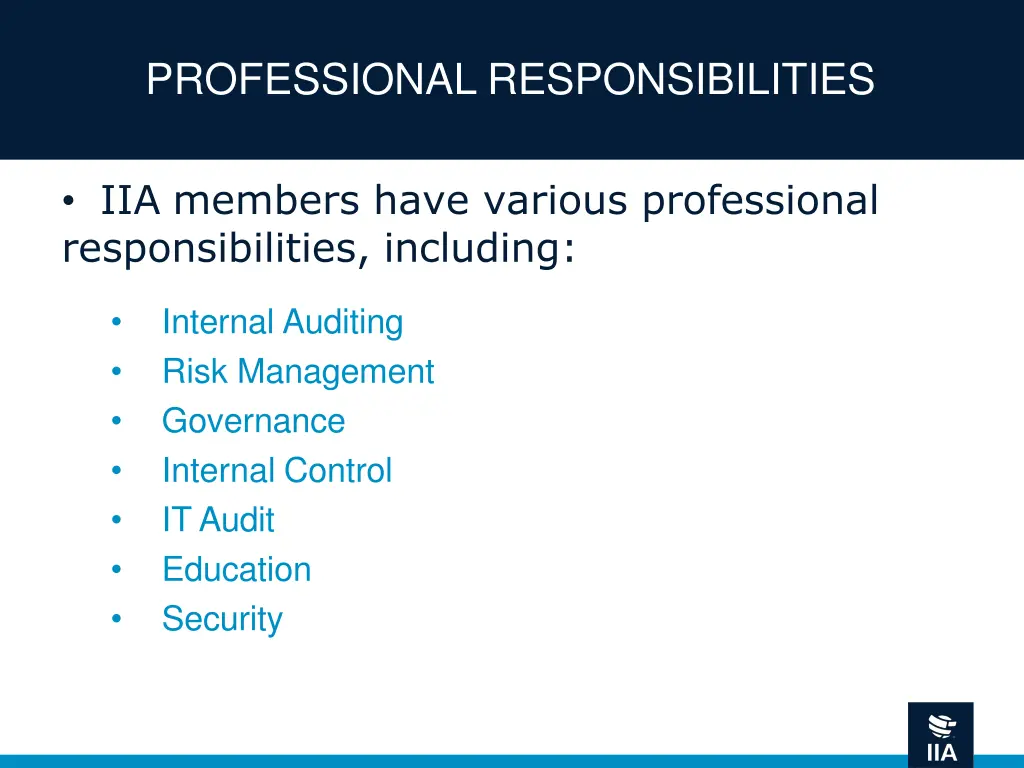 professional responsibilities