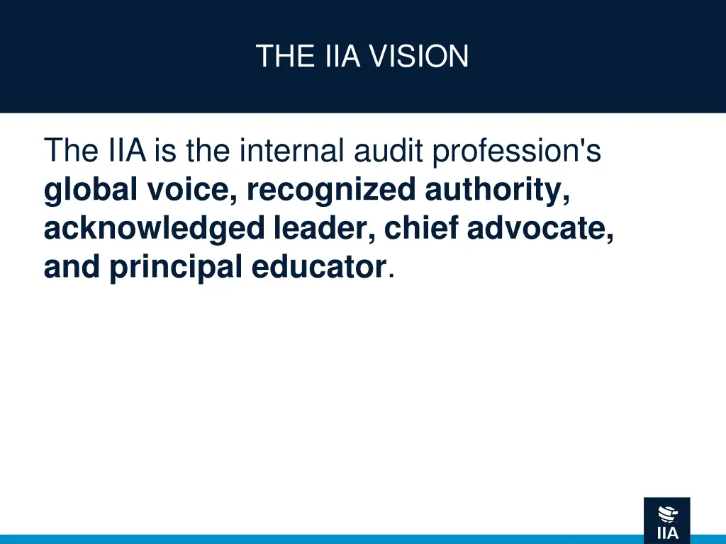 the iia vision