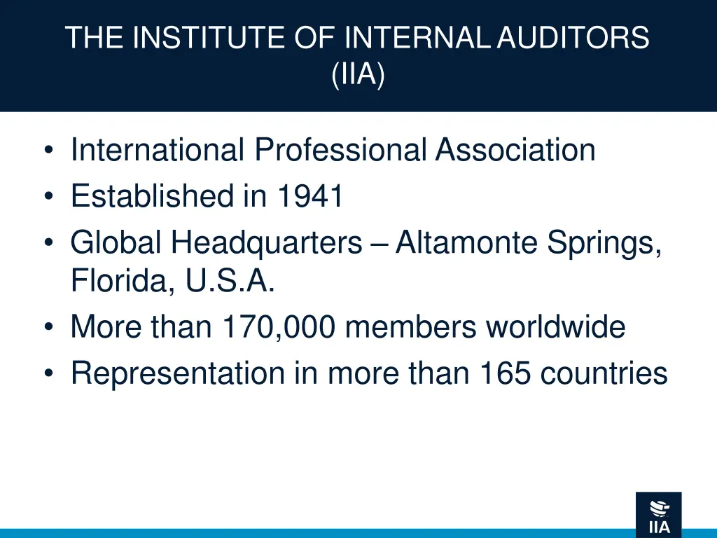 the institute of internal auditors iia
