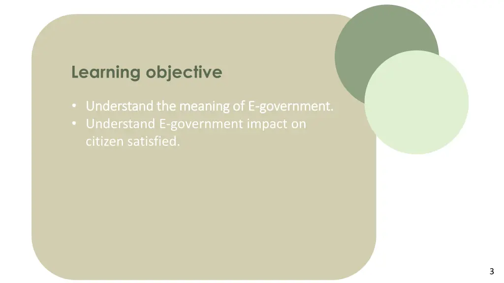 learning objective