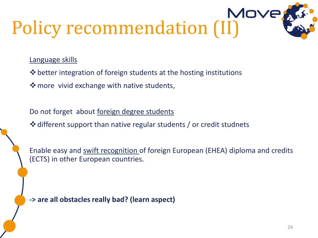 policy recommendation ii