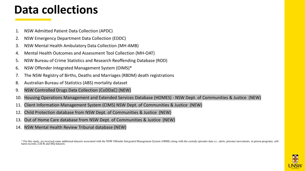 data collections