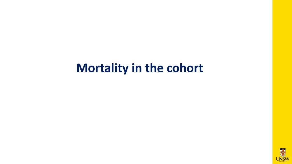 mortality in the cohort