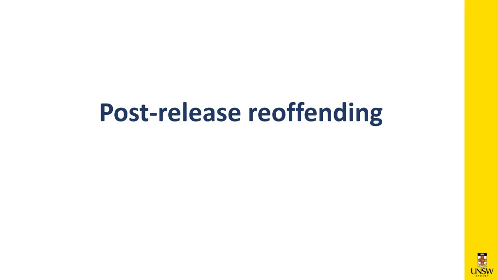 post release reoffending