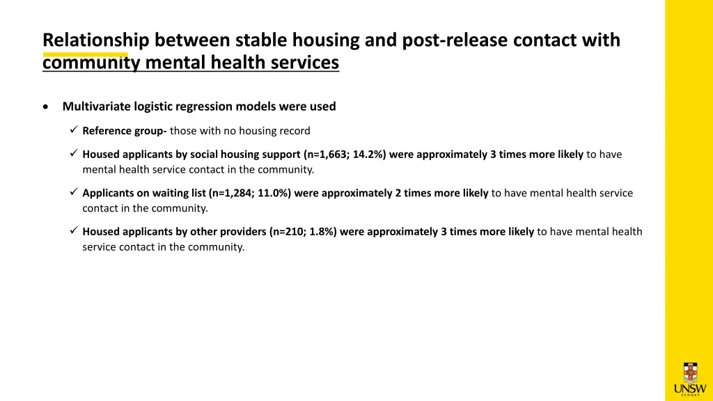 relationship between stable housing and post