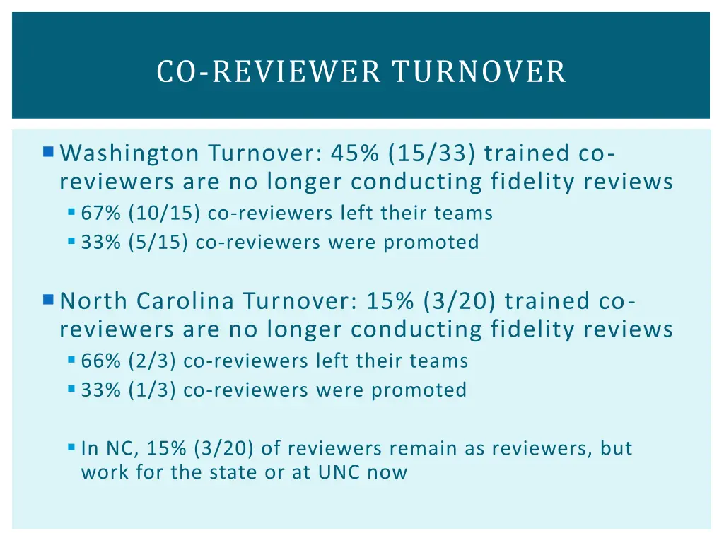 co reviewer turnover