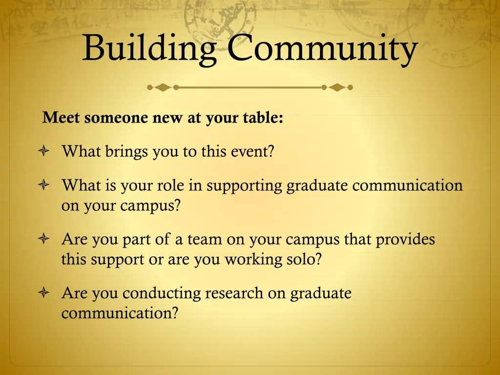 building community