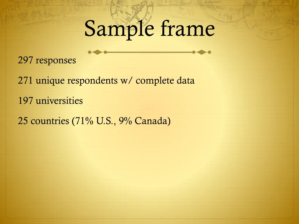 sample frame