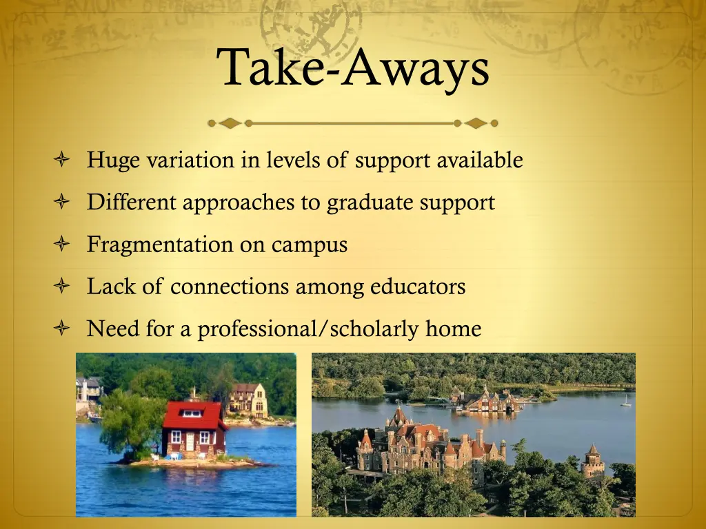 take aways