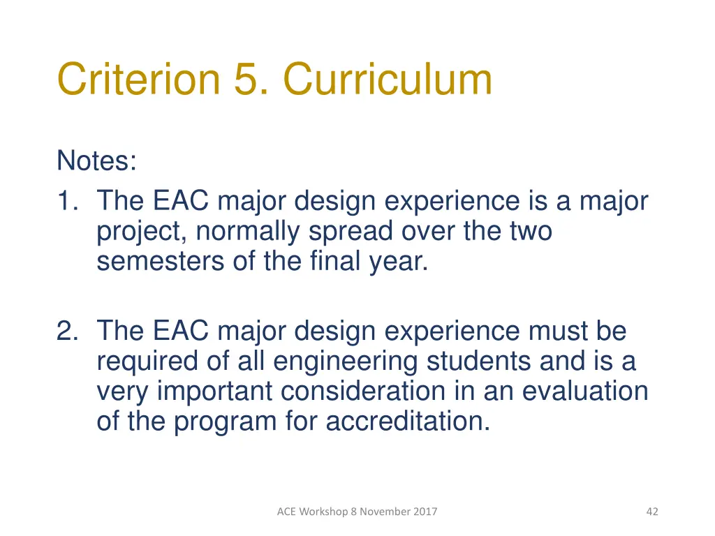 criterion 5 curriculum 2