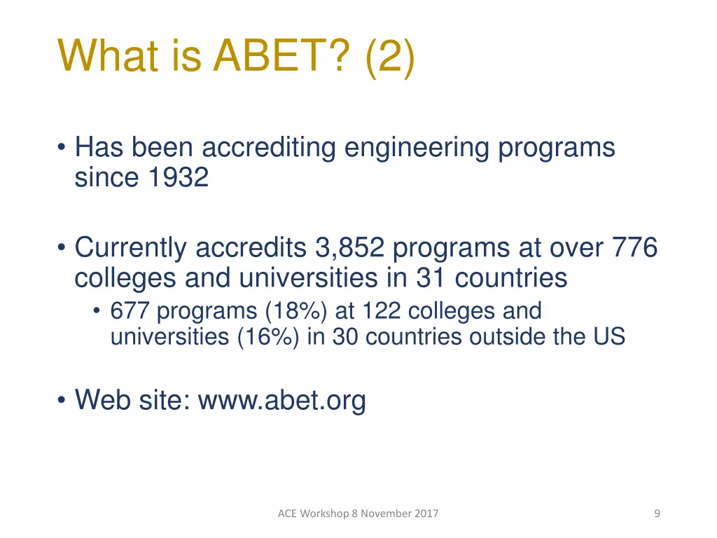 what is abet 2