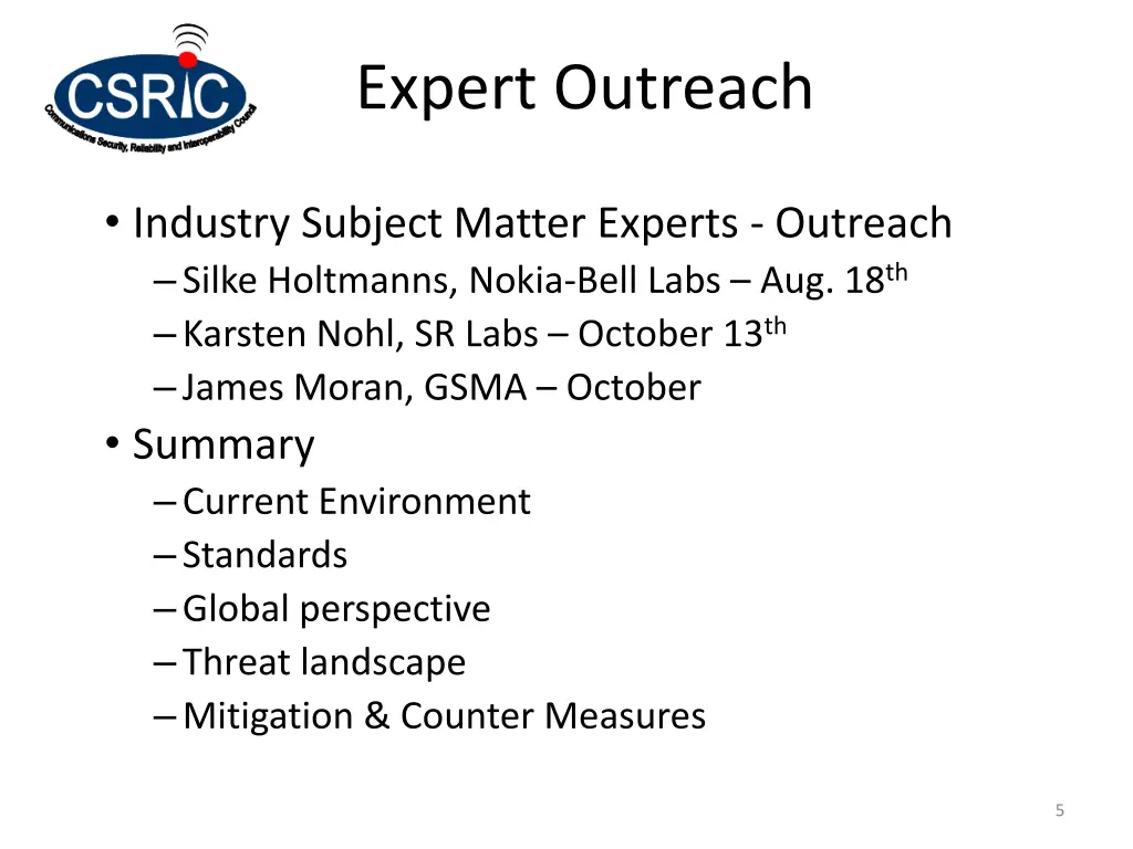 expert outreach