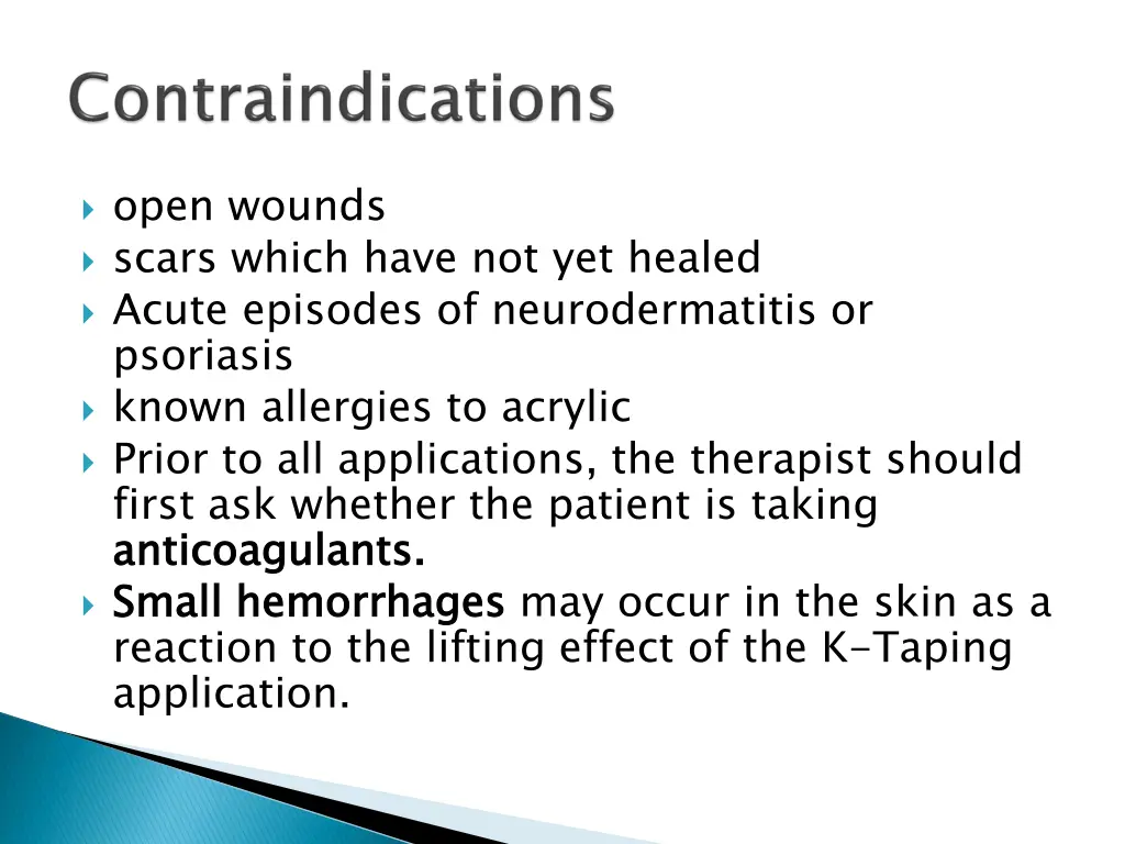 open wounds scars which have not yet healed acute