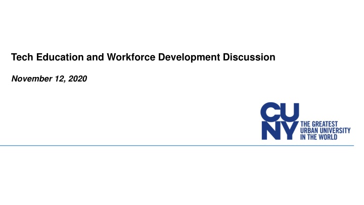 tech education and workforce development