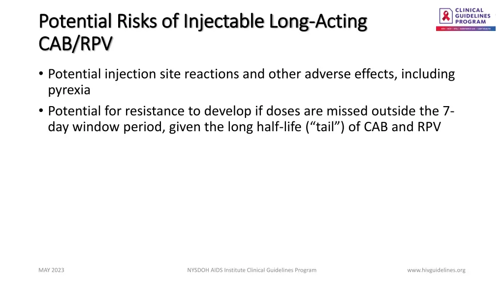 potential risks of injectable long potential