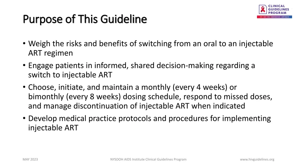 purpose of this guideline purpose of this