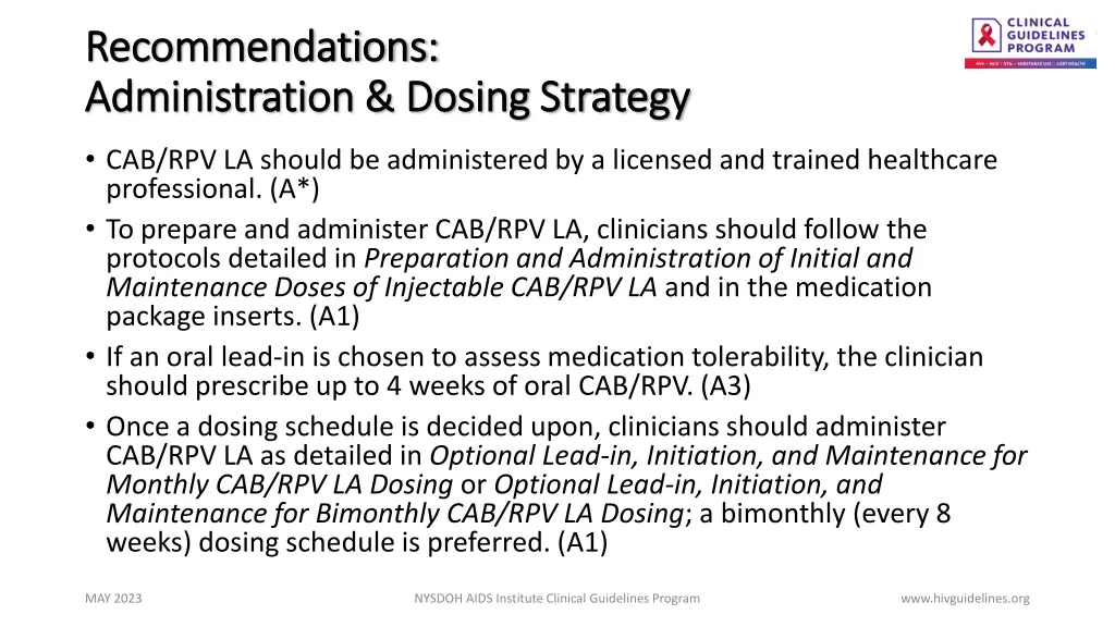 recommendations recommendations administration