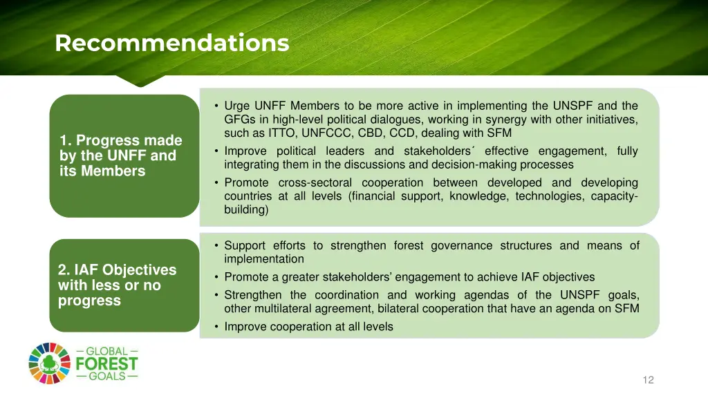 recommendations