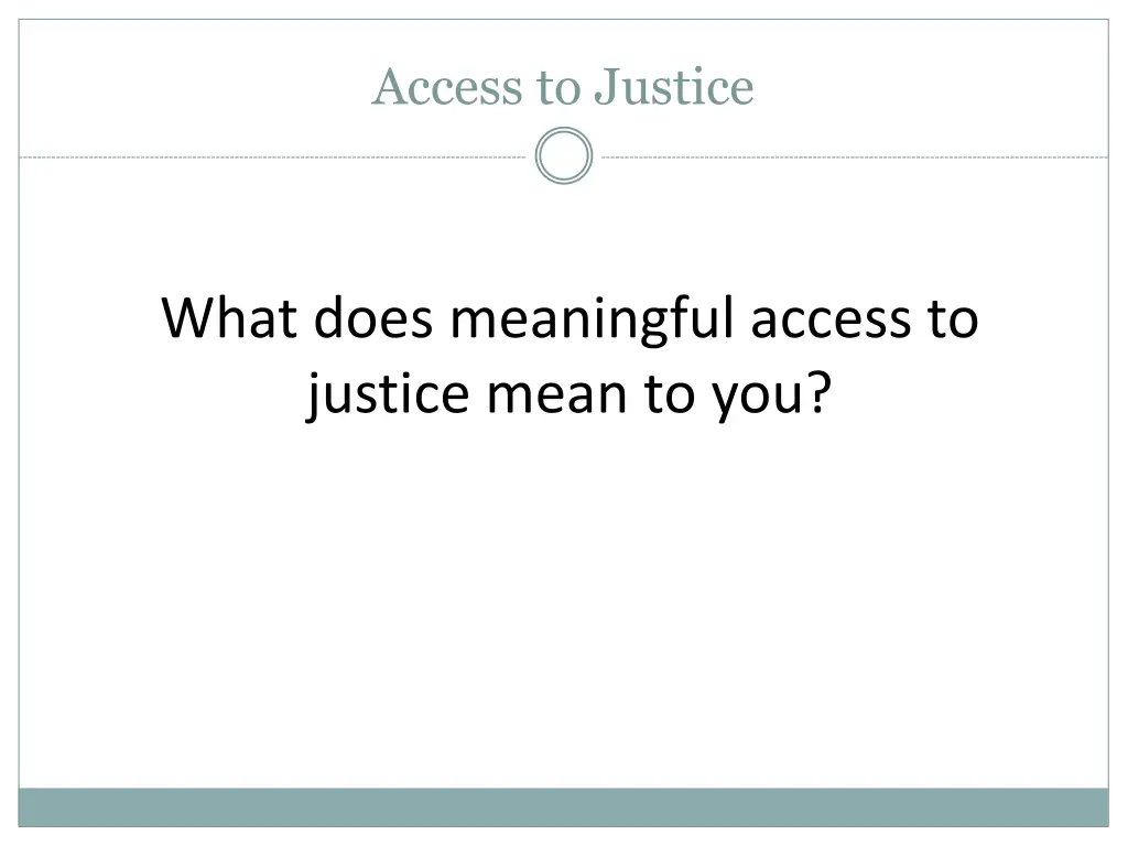 access to justice
