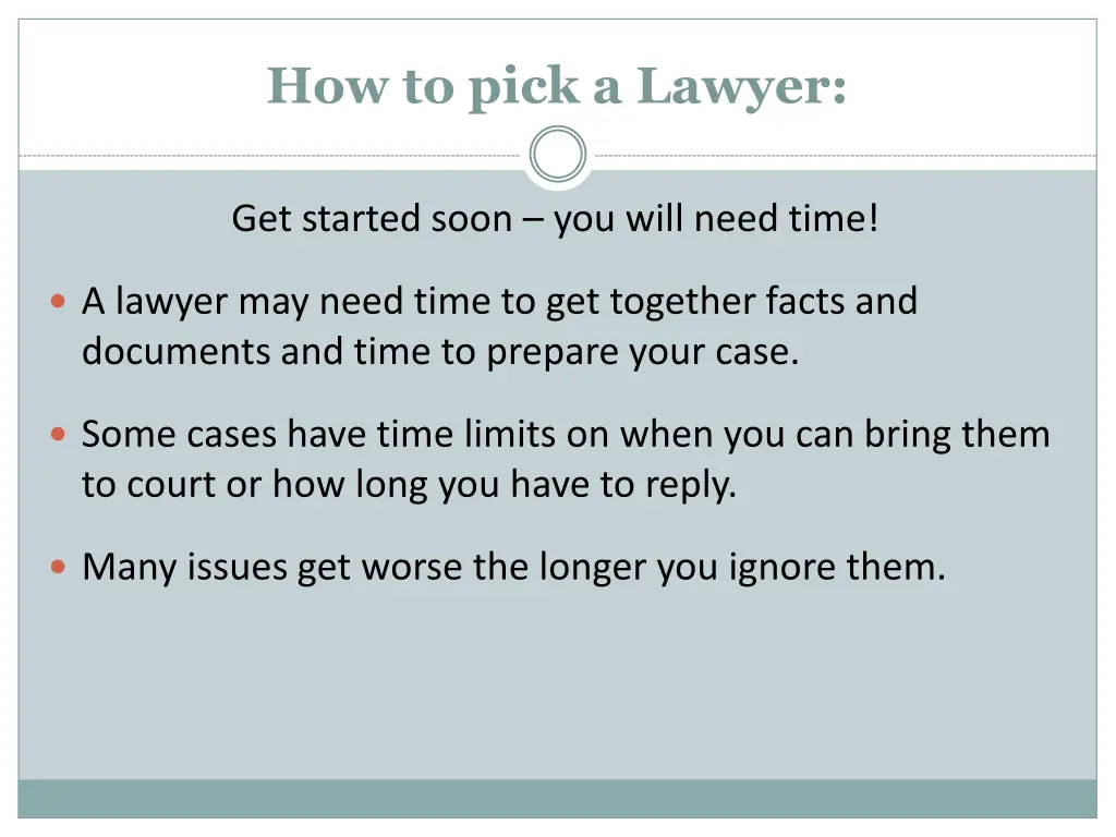 how to pick a lawyer