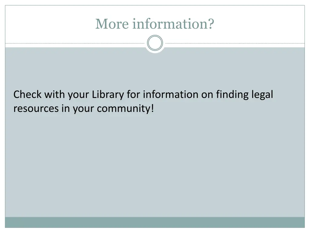 more information