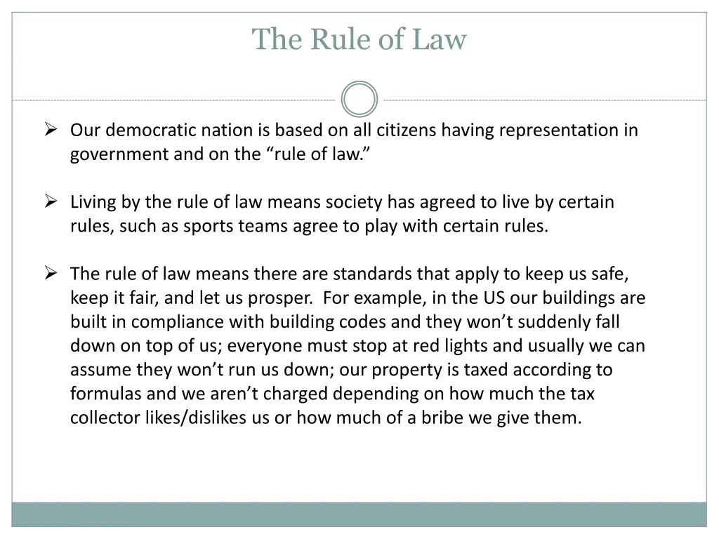 the rule of law