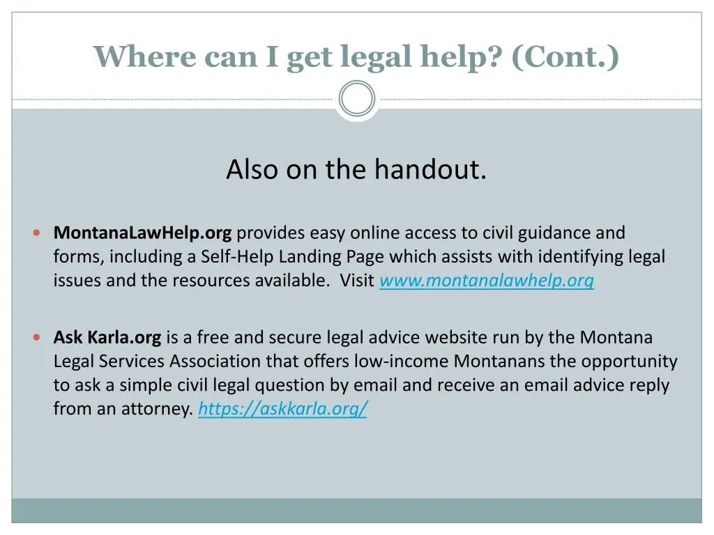where can i get legal help cont
