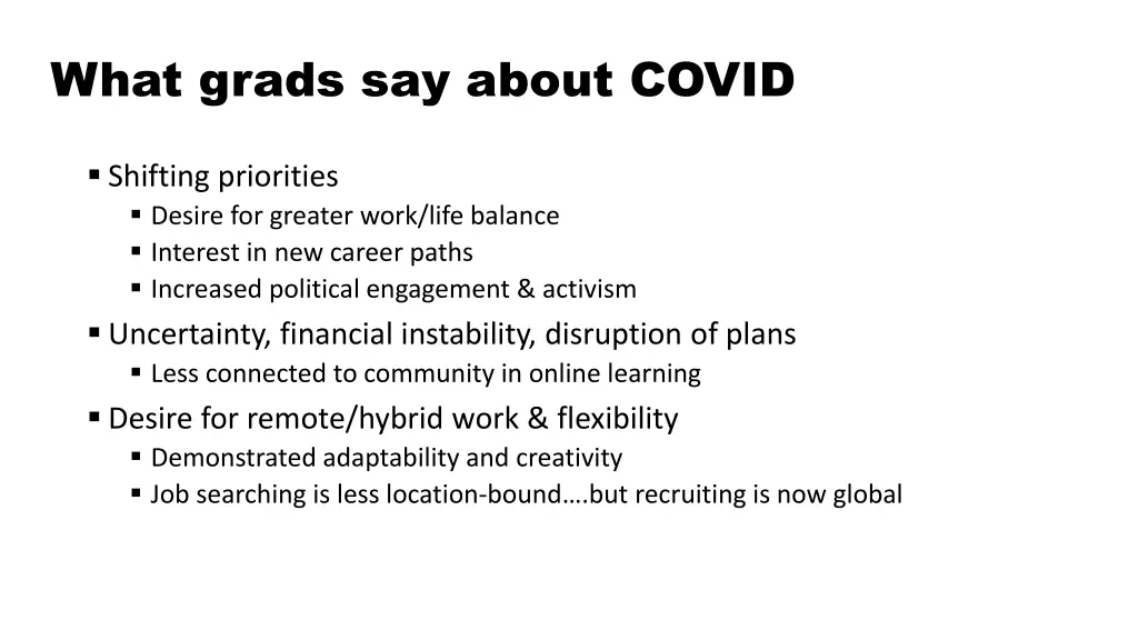 what grads say about covid 1