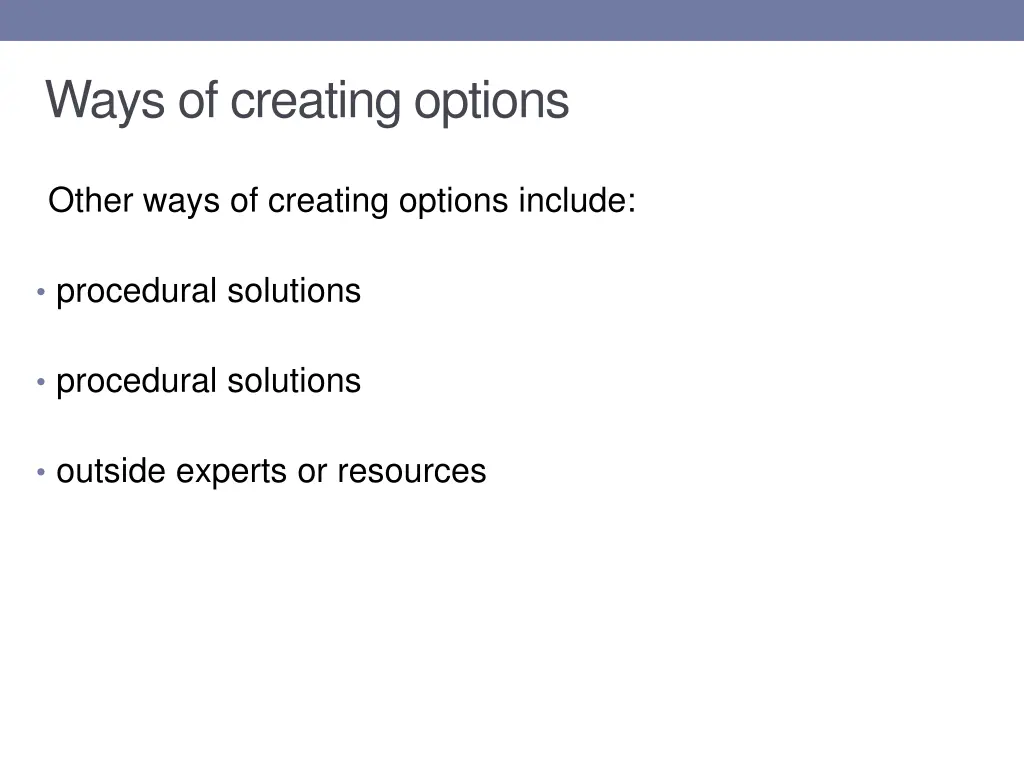 ways of creating options 3