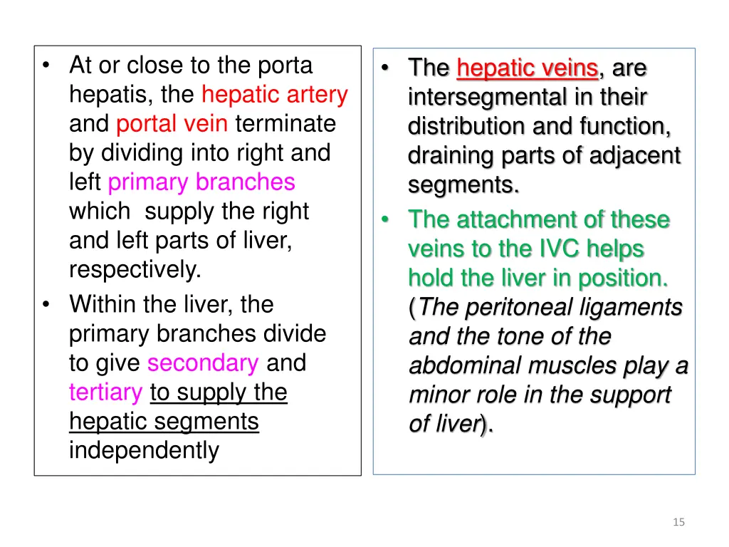 at or close to the porta hepatis the hepatic