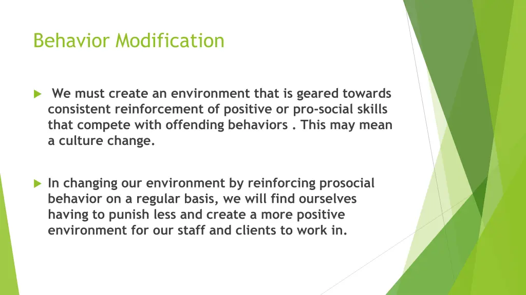 behavior modification