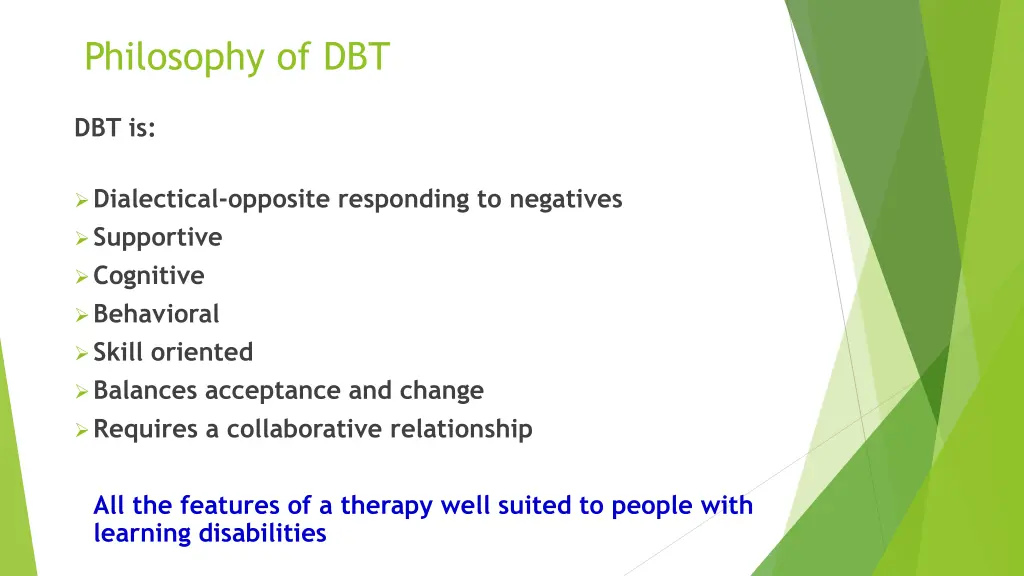 philosophy of dbt