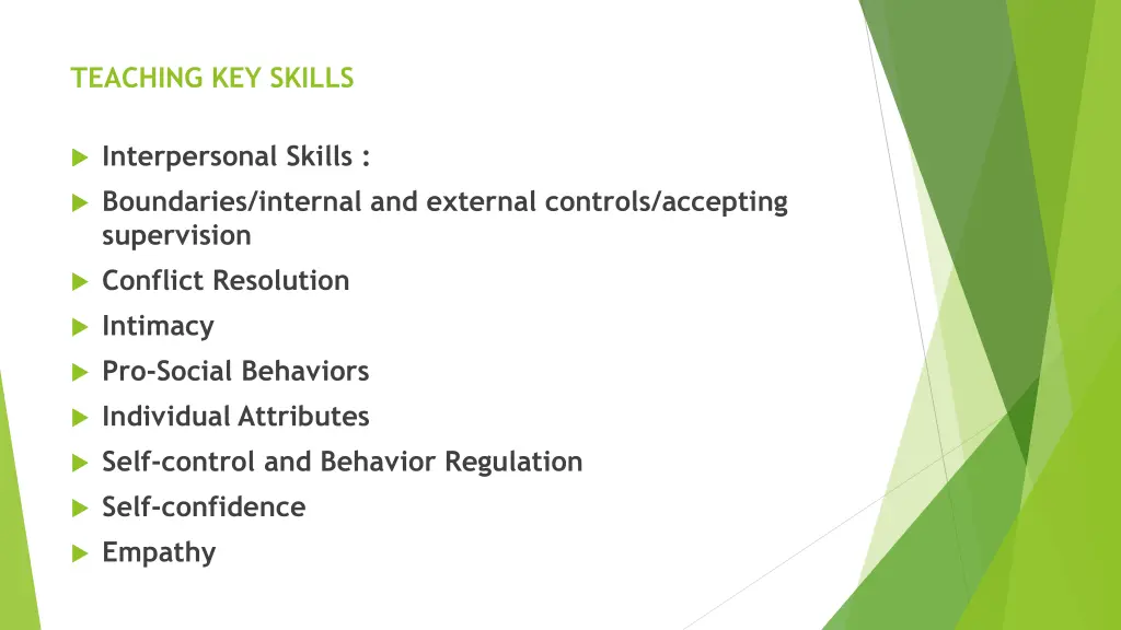 teaching key skills