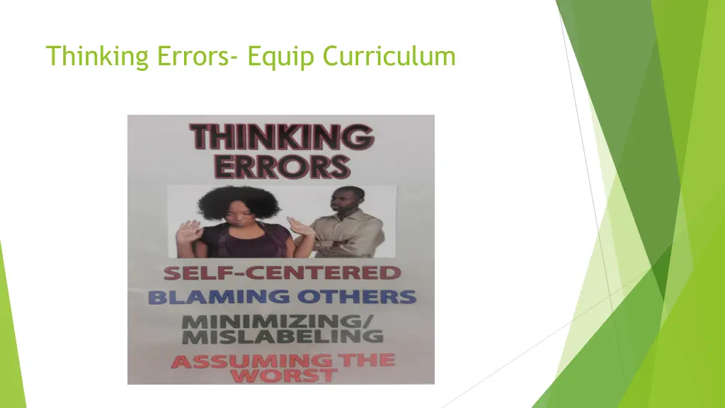 thinking errors equip curriculum