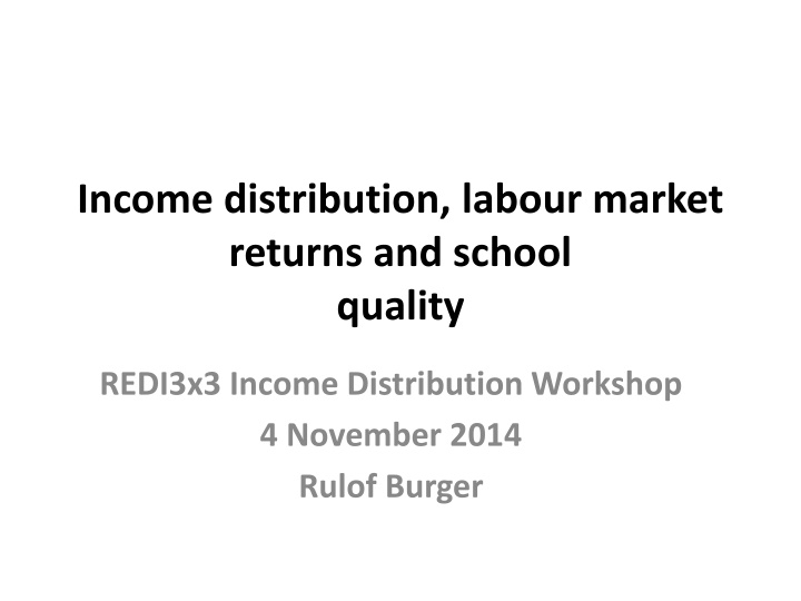 income distribution labour market returns