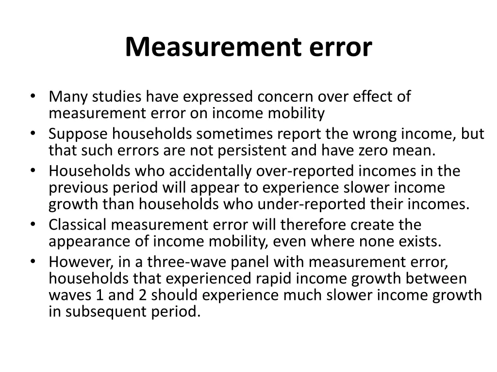 measurement error