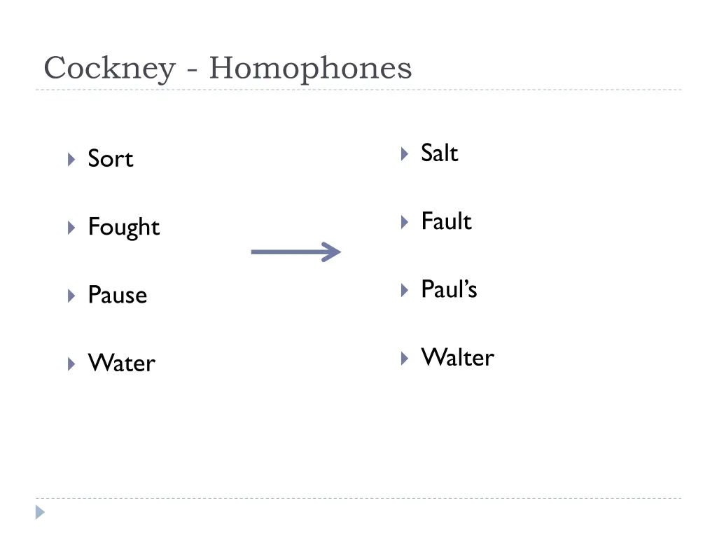 cockney homophones