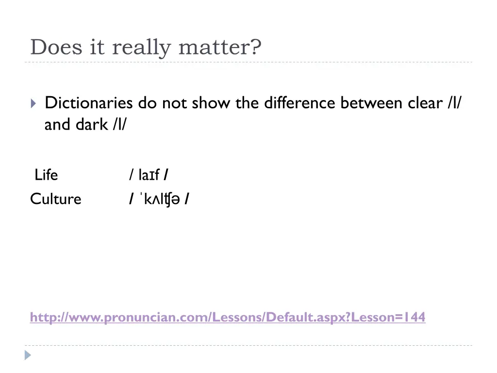 does it really matter