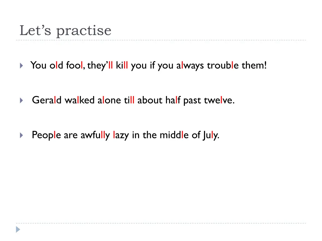 let s practise