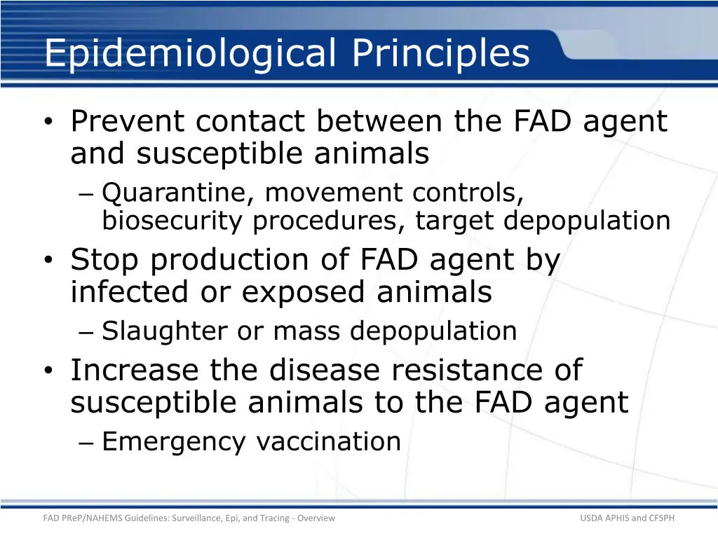 epidemiological principles