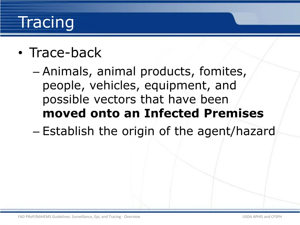 tracing