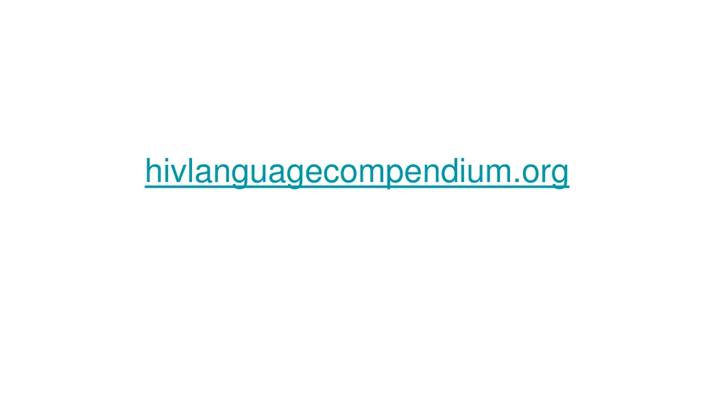 hivlanguagecompendium org