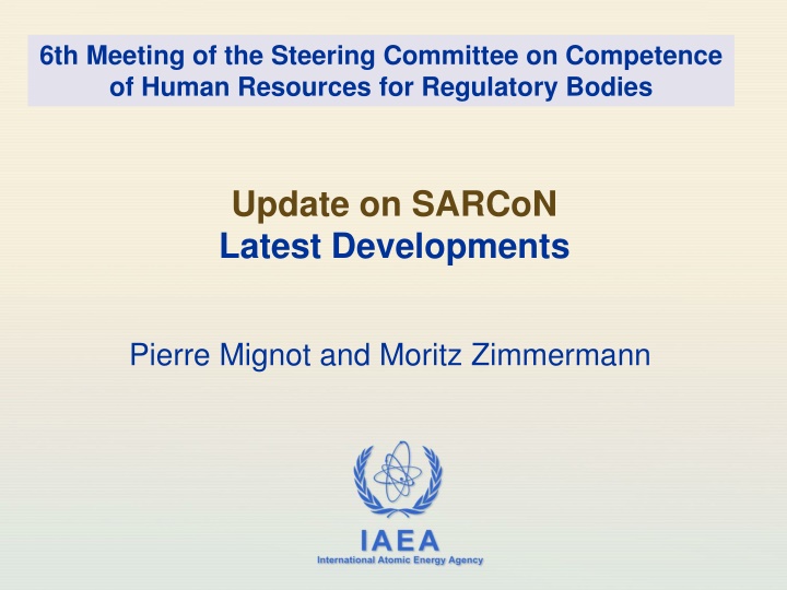 6th meeting of the steering committee