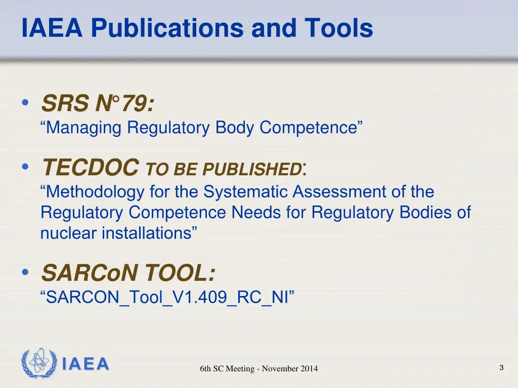iaea publications and tools