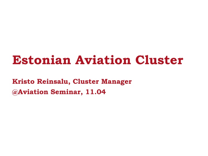 estonian aviation cluster