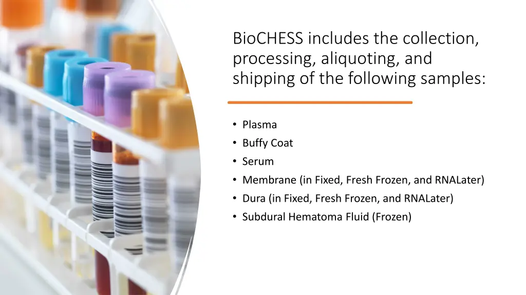 biochess includes the collection processing