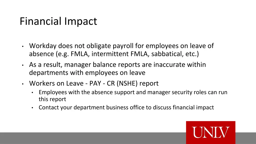 financial impact