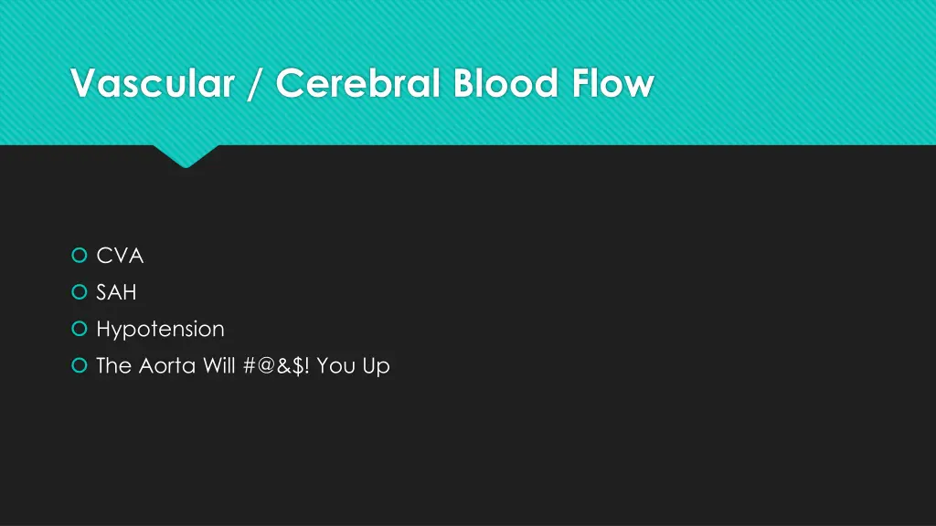 vascular cerebral blood flow