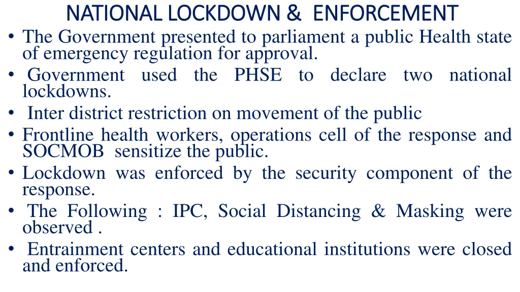 national lockdown enforcement national lockdown